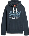 Superdry Herren Hoodie Duo Vintage Logo Hoodie cyanblau/dunkelblau/wei