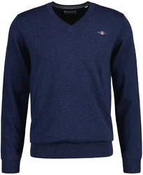 GANT Pullover Classic Cotton V-Neck navy/rot/wei