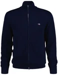 GANT Strickjacke CASUAL COTTON ZIP CARDIGAN Blau