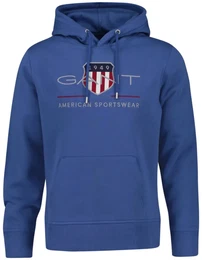 Herren Hoodie - REGULAR ARCHIVE SHIELD HOODIE, Kapuzen-Sweatshirt, Logo Blau (Vintage Blue) 4XL