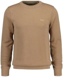 Gant Strickpullover COTTON PIQUE C-NECK Beige/Khaki/Braun