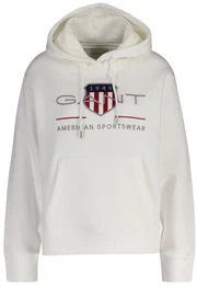 Damen Hoodie - ARCHIVE SHIELD HOODIE, Sweatshirt, Kapuze, Logo, uni Ecru 2XL