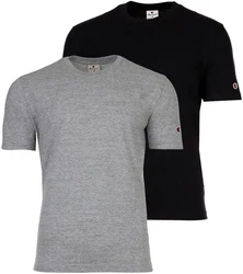 Champion T-Shirt 2Pack Crew-Neck Authentic Athletic Apparel (2-tlg.) Dunkelgrau/Schwarz/Grau/Hellgrau/Dunkelblau