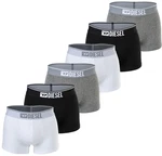 Diesel Boxer Herren Boxershorts 6er Pack - UMBX-DAMIENTHREEPACK Schwarz/Grau/Wei