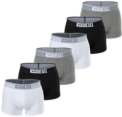 Diesel Boxer Herren Boxershorts 6er Pack - UMBX-DAMIENTHREEPACK Schwarz/Grau/Wei