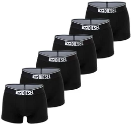 Herren Boxershorts, 6er Pack - UMBX-DAMIENTHREEPACK, Trunks, Cotton Stretch Schwarz L