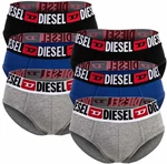 Diesel Slip Herren Slips UMBR-ANDRETHREEPACK Schwarz/Grau/Blau