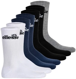 Unisex Sport-Socken, 7 Paar - Trego Sport Sock, Crew Socks, Tennis, Ripp-Bndchen, Logo Schwarz/Wei/Blau/Grau 40-42