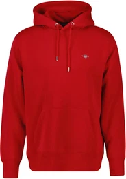 Herren Hoodie - REGULAR SHIELD HOODIE, Kapuzen-Sweatshirt, Baumwoll-Mix Rot (Ruby) 4XL