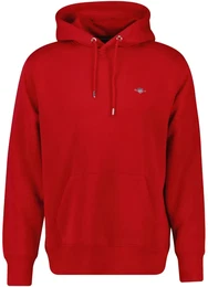 Herren Hoodie - REGULAR SHIELD HOODIE, Kapuzen-Sweatshirt, Baumwoll-Mix Rot (Ruby) 2XL