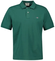 Herren Poloshirt - REGULAR SHIELD, Kurzarm, Knopfleiste, Pique, Stickerei Grn (Woody) 5XL