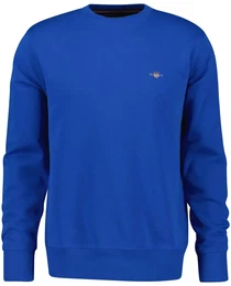 Herren Sweatshirt - REGULAR SHIELD C-NECK SWEAT, Rundhals, Baumwoll-Mix Blau (Lapis) M