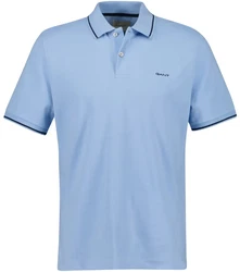 Gant Tipping Pique Rugger Poloshirt Blau (Capri)/blau (capri)