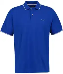 Herren Poloshirt - TIPPING PIQUE RUGGER, Kurzarm, Knopfleiste, Logo, uni Blau (Lapis) L