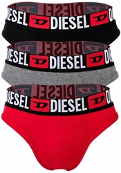 Diesel Herren Tangas 3er Pack RICK-D-CORE Tanga-Slip Schwarz/Grau/Rot