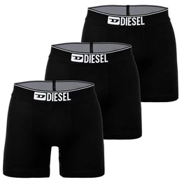 Herren Boxershorts, 3er Pack - MAX, Boxer Briefs Long, Cotton Stretch Schwarz L