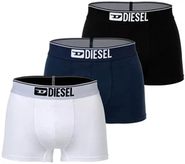 Herren Boxershorts, 3er Pack - UMBX-DAMIENTHREEPACK, Trunks, Cotton Stretch Schwarz/Wei/Dunkelblau XL