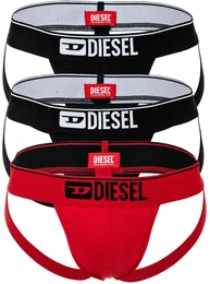 Herren Jockstrap 3 Pack - UMBR-JOCKYTRHEEPACK, Tanga Slip, einfarbig Schwarz/Rot M