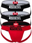Diesel Herren Jockstrap 3 Pack UMBR-JOCKYTRHEEPACK Schwarz/Rot