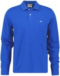 GANT Herren Poloshirt Regular Shield Longsleeve Pique Rugger Blau/Lapis
