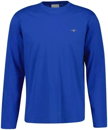 Herren Longsleeve - REGULAR SHIELD LS, Shirt, Rundhals, Langarm, Baumwolle Blau (Lapis) M
