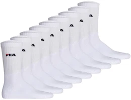 Unisex Socken, 9er Pack - Tennissocken, Crew Socks, Logo Wei 39-42