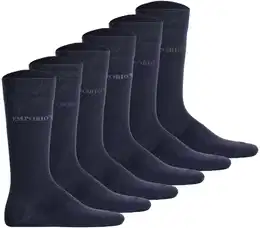 Herren Socken, 6er Pack - CASUAL COTTON, Kurzsocken, One Size Marine 40-45