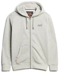 Superdry Sweatjacke Essential Logo Zip Hoodie Grau