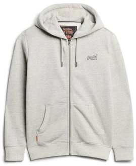 Superdry Sweatjacke Essential Logo Zip Hoodie Grau