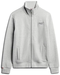 Herren Sweatjacke - Essential Logo Track Top, Stehkragen, Logo Grau XL