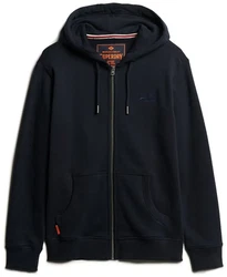 Superdry Sweatjacke Essential Logo Zip Hoodie Dunkelblau/marine