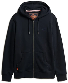 Superdry Sweatjacke Essential Logo Zip Hoodie Dunkelblau/marine