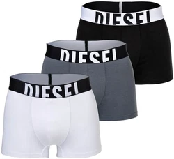 Diesel Herren Boxershorts 3er Pack DAMIEN-D-POP Schwarz/Grau/Weiß