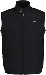 Herren Steppweste - QUILTED WINDCHEATER VEST, Reiverschluss, Stehkragen Schwarz 2XL