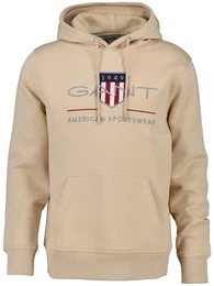 Herren Hoodie - REGULAR ARCHIVE SHIELD HOODIE, Kapuzen-Sweatshirt, Logo Beige (Dry Sand) M