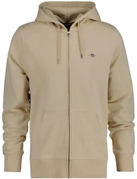 Herren Sweatjacke - REGULAR SHIELD FULL ZIP HOODIE, Kapuze, Baumwoll-Mix Beige (Dry Sand) 5XL