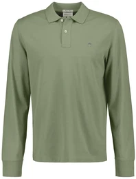 Herren Poloshirt - REGULAR SHIELD LONGSLEEVE PIQUE RUGGER, Langarm, Logo Grn (Kalamta Green) 5XL