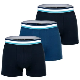 Herren Boxershorts, 3er Pack - Natural Benefit, Elastikbund, Single Jersey Blau (Pottery Blue) M (50)
