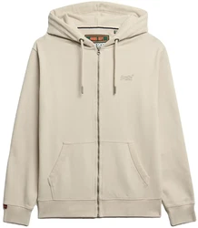 Superdry Sweatjacke Essential Logo Zip Hoodie Beige