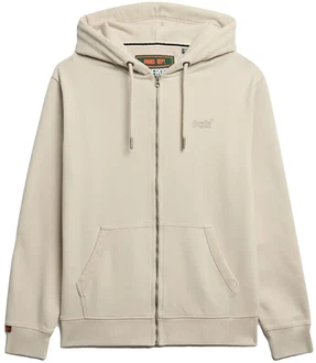 Superdry Sweatjacke Essential Logo Zip Hoodie Beige
