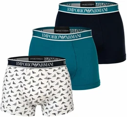 Herren Trunks, 3er Pack - CORE LOGOBAND, Shorts, Stretch Cotton Blau L