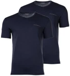 Emporio Armani Herren T-Shirt 2er Pack CORE LOGOBAND V-Neck Blau