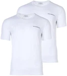 Emporio Armani Herren T-Shirt 2er Pack CORE LOGOBAND V-Neck Weiß
