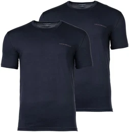 Herren T-Shirt, 2er Pack - CORE LOGOBAND, Rundhals, Regular Fit, Stretch Cotton Blau S