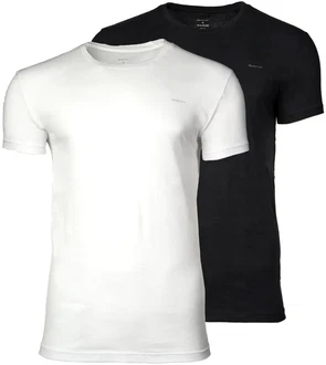 Gant T-Shirt C-NECK T-SHIRT 2-PACK Schwarz/Weiß