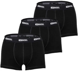 Herren Boxershorts, 3er Pack - DAMIEN-UTLT, Trunks, Cotton Stretch Schwarz 2XL