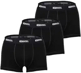 Herren Boxershorts, 3er Pack - DAMIEN-UTLT, Trunks, Cotton Stretch Schwarz L