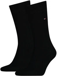 Herren Socken, 2er Pack - Classic, Strmpfe, einfarbig Schwarz 39-42