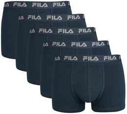 Herren Boxer Shorts, 5er Pack - Logobund, Urban, Cotton Stretch, einfarbig Blau 2XL