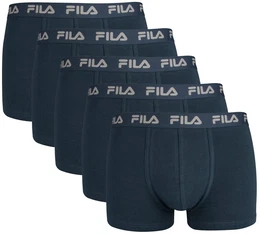 Herren Boxer Shorts, 5er Pack - Logobund, Urban, Cotton Stretch, einfarbig Blau S